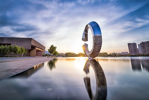 天津民園廣場全景圖片素材